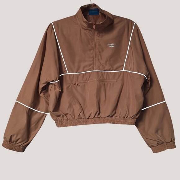 Sin Obstaculos SPORTLINE Women's Brown Earth Tone Jacket Reflective Details 11 L - Picture 1 of 6